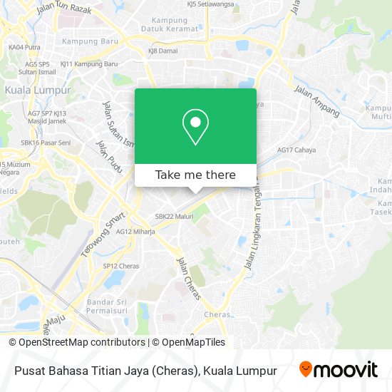 Peta Pusat Bahasa Titian Jaya (Cheras)