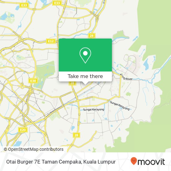 Otai Burger 7E Taman Cempaka map