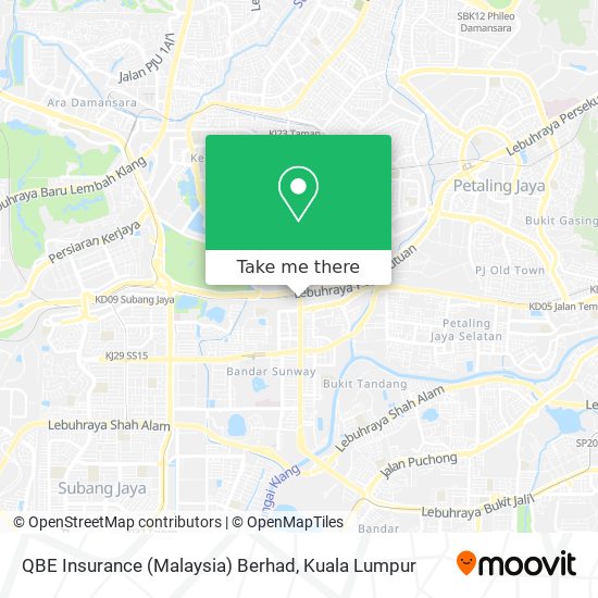 Peta QBE Insurance (Malaysia) Berhad
