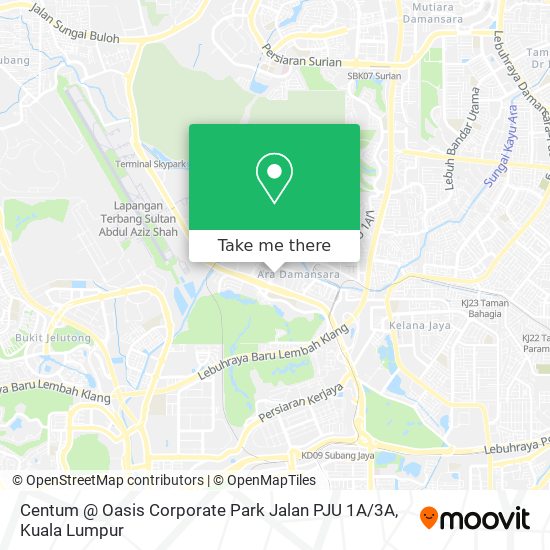 Peta Centum @ Oasis Corporate Park Jalan PJU 1A / 3A