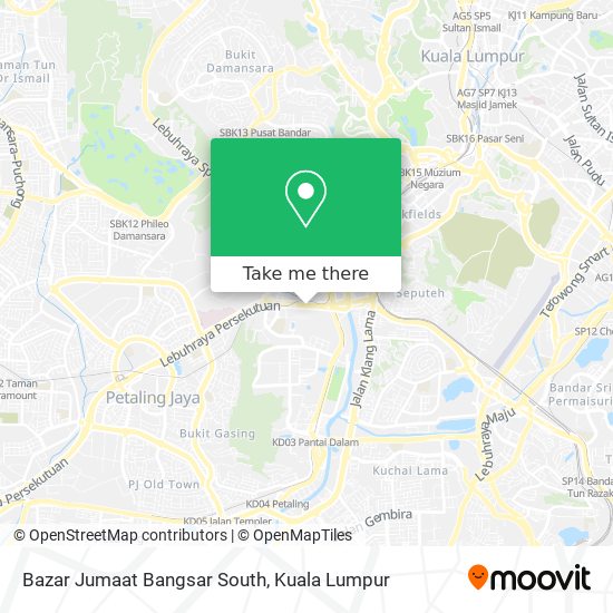 Bazar Jumaat Bangsar South map