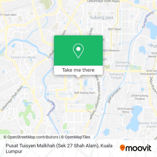 Peta Pusat Tuisyen Malkhah (Sek 27 Shah Alam)