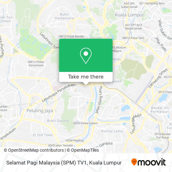 Selamat Pagi Malaysia (SPM) TV1 map