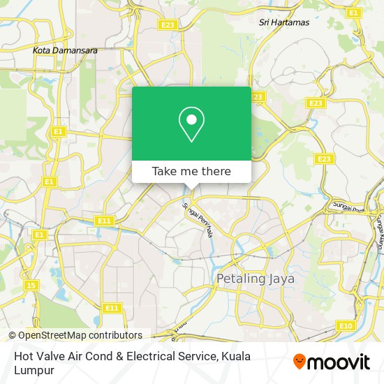 Hot Valve Air Cond & Electrical Service map