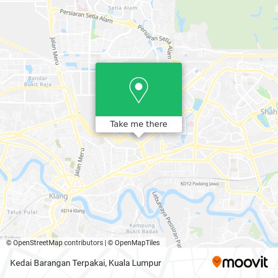 Peta Kedai Barangan Terpakai