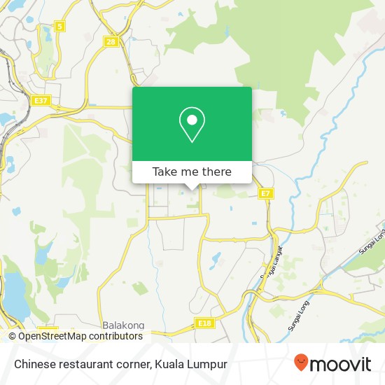 Chinese restaurant corner map