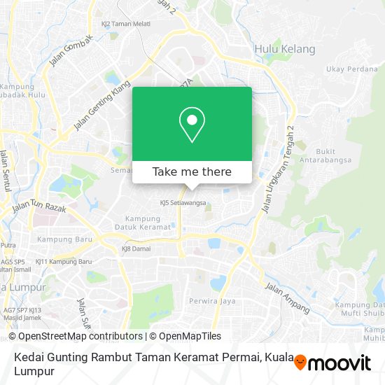 Peta Kedai Gunting Rambut Taman Keramat Permai