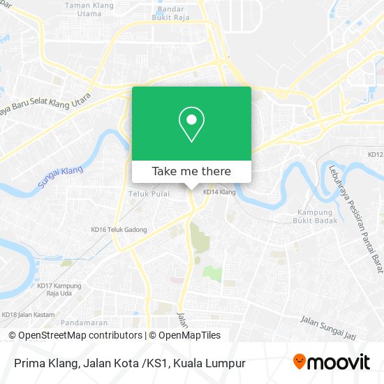 Peta Prima Klang, Jalan Kota /KS1