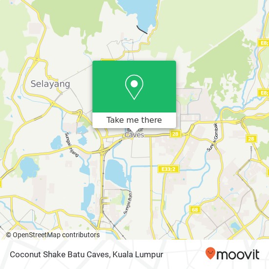 Coconut Shake Batu Caves map