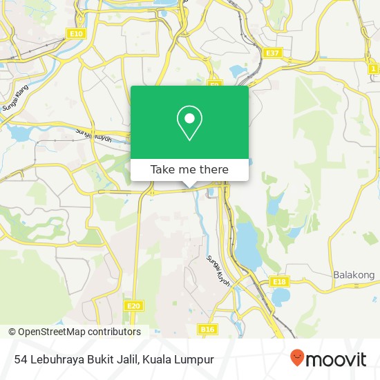 54 Lebuhraya Bukit Jalil map