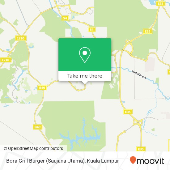 Peta Bora Grill Burger (Saujana Utama)