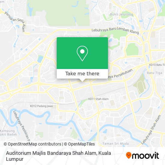 Peta Auditorium Majlis Bandaraya Shah Alam