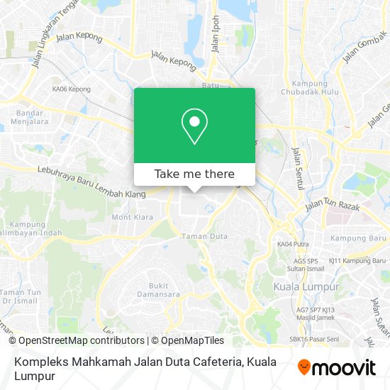 Kompleks Mahkamah Jalan Duta Cafeteria map
