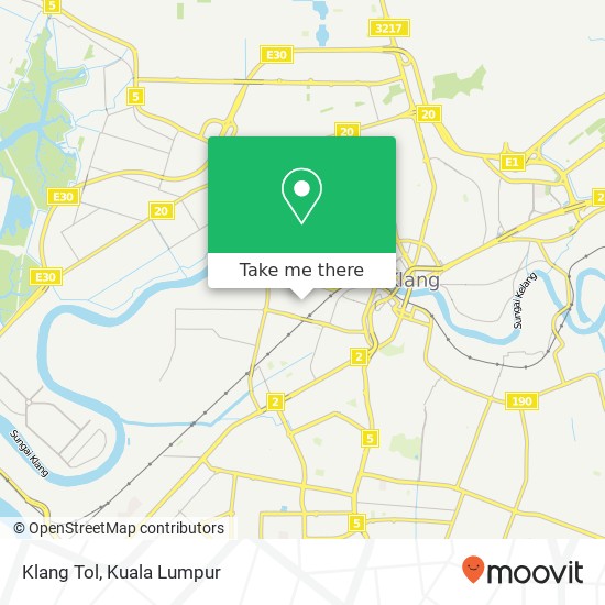 Klang Tol map