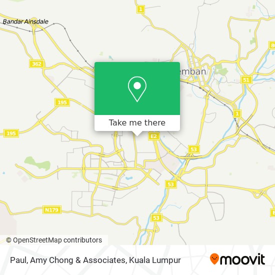 Paul, Amy Chong & Associates map