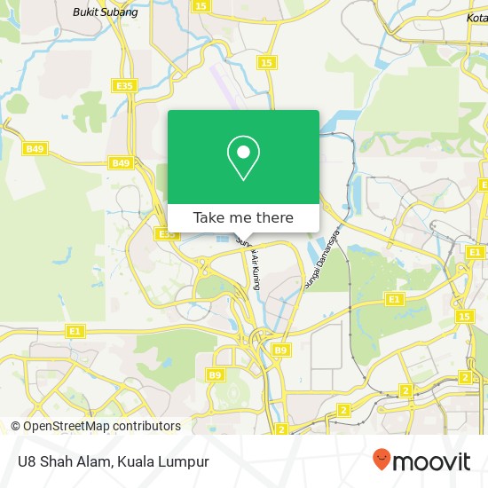Peta U8 Shah Alam