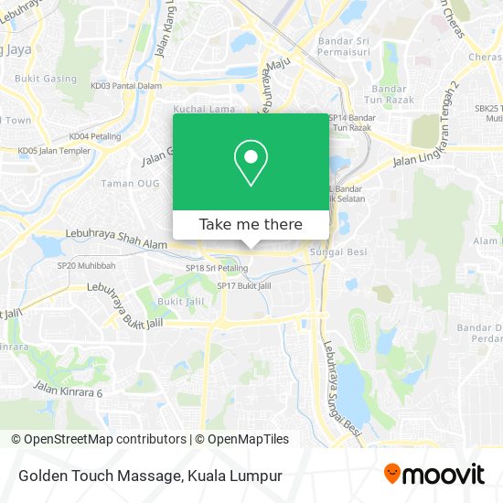Golden Touch Massage map