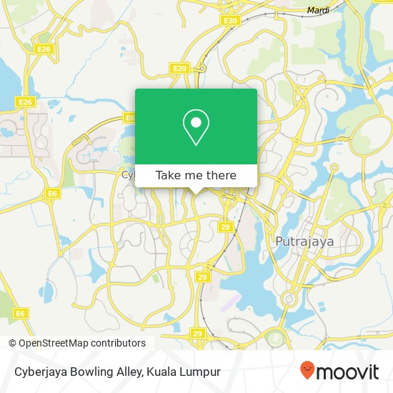 Cyberjaya Bowling Alley map