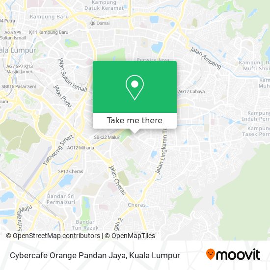 Cybercafe Orange Pandan Jaya map