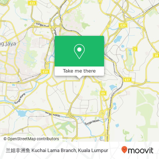 兰姐非洲鱼 Kuchai Lama Branch map