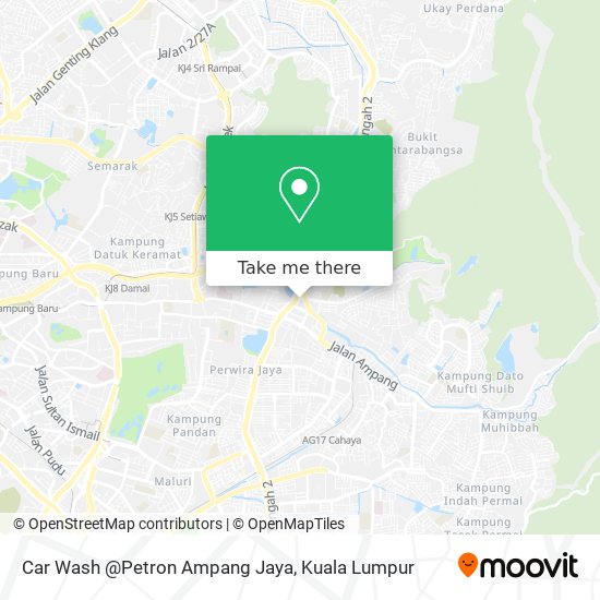 Peta Car Wash @Petron Ampang Jaya