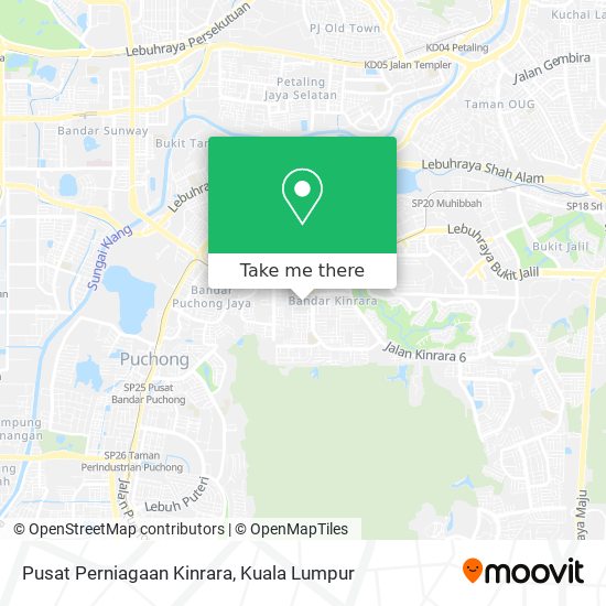 Pusat Perniagaan Kinrara map