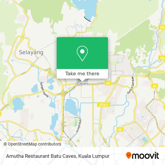 Amutha Restaurant Batu Caves map