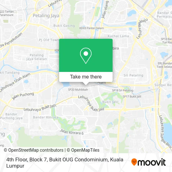 4th Floor, Block 7, Bukit OUG Condominium map