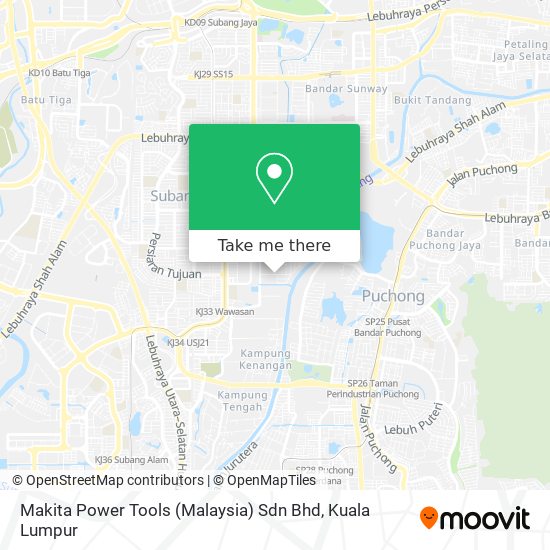 Makita Power Tools (Malaysia) Sdn Bhd map