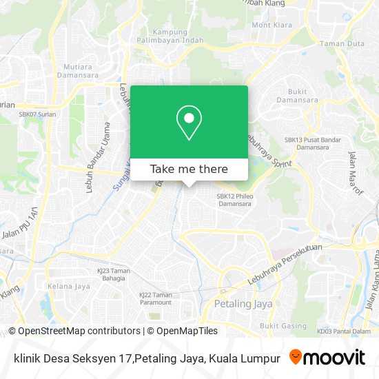 Peta klinik Desa Seksyen 17,Petaling Jaya