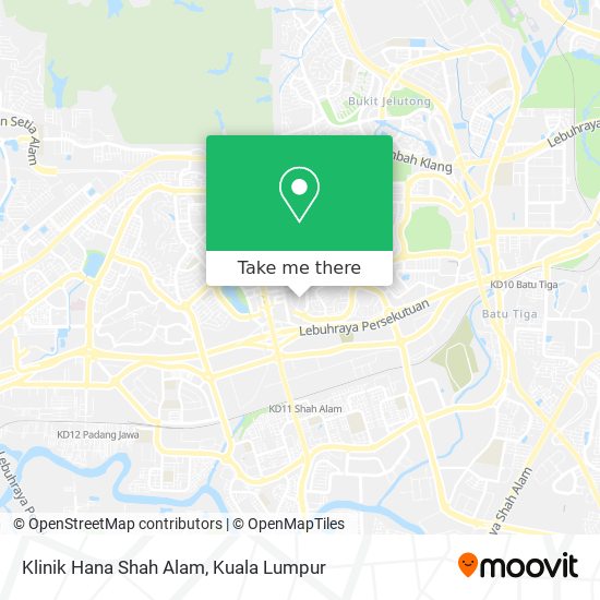 Klinik Hana Shah Alam map