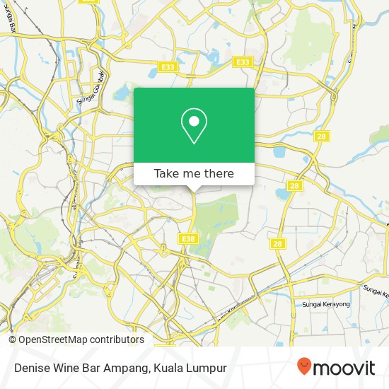 Denise Wine Bar Ampang map