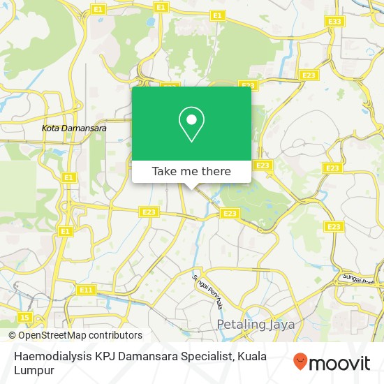 Haemodialysis KPJ Damansara Specialist map