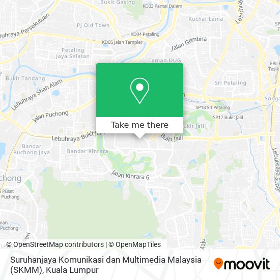 Peta Suruhanjaya Komunikasi dan Multimedia Malaysia (SKMM)