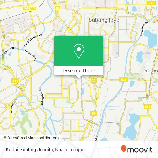 Kedai Gunting Juanita map