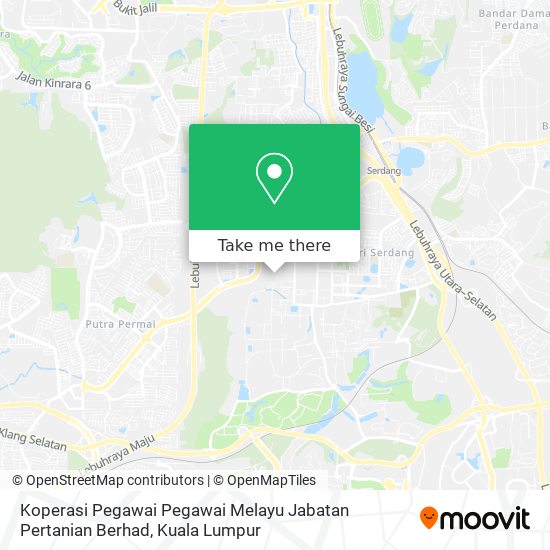 Peta Koperasi Pegawai Pegawai Melayu Jabatan Pertanian Berhad