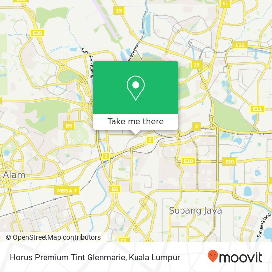 Horus Premium Tint Glenmarie map