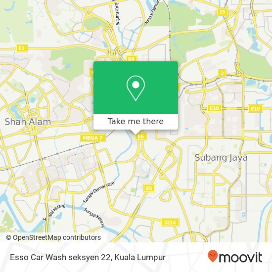 Esso Car Wash seksyen 22 map