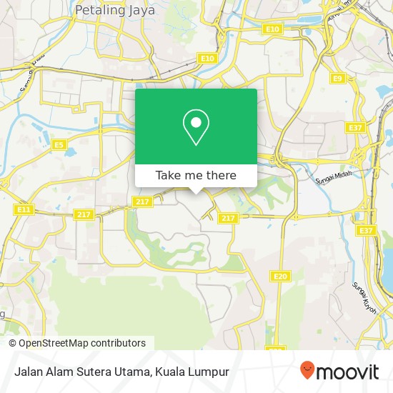 Jalan Alam Sutera Utama map