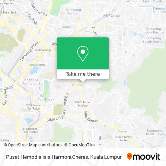 Pusat Hemodialisis Harmoni,Cheras map