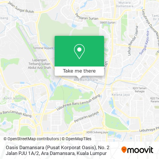 Peta Oasis Damansara (Pusat Korporat Oasis), No. 2 Jalan PJU 1A / 2, Ara Damansara