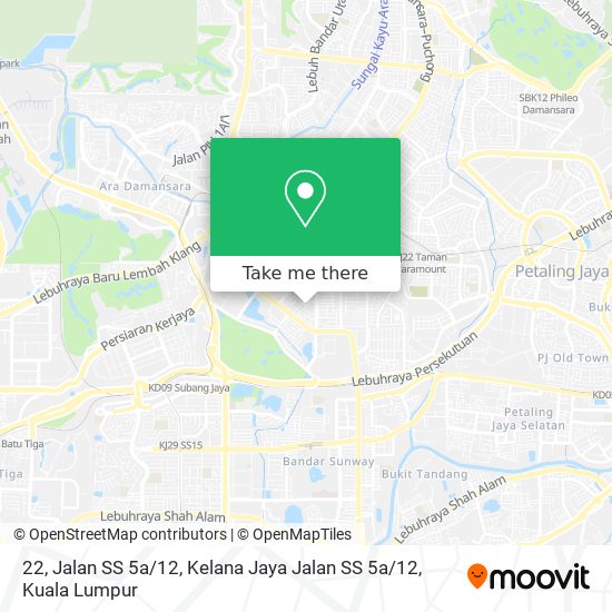 22, Jalan SS 5a / 12, Kelana Jaya Jalan SS 5a / 12 map