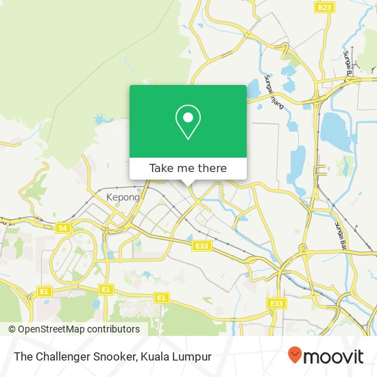 The Challenger Snooker map