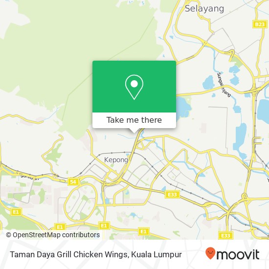 Peta Taman Daya Grill Chicken Wings