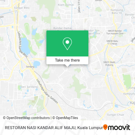 RESTORAN NASI KANDAR ALIF MAJU map