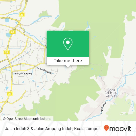 Jalan Indah 3 & Jalan Ampang Indah map