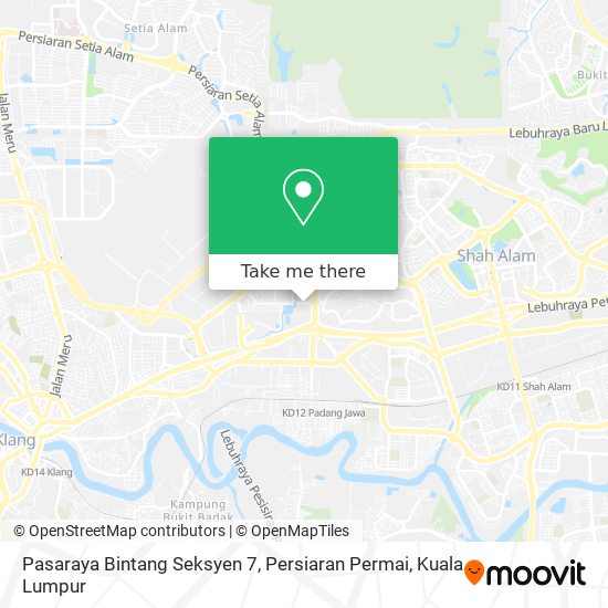 Pasaraya Bintang Seksyen 7, Persiaran Permai map