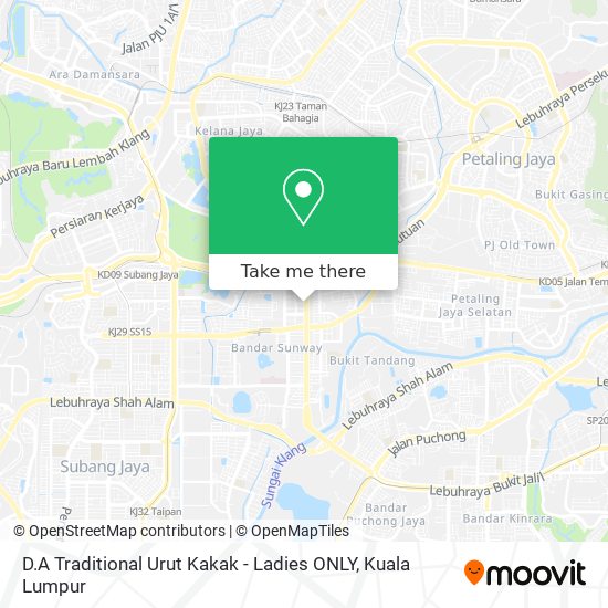 D.A Traditional Urut Kakak - Ladies ONLY map