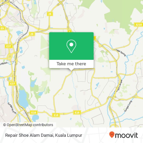 Repair Shoe Alam Damai map