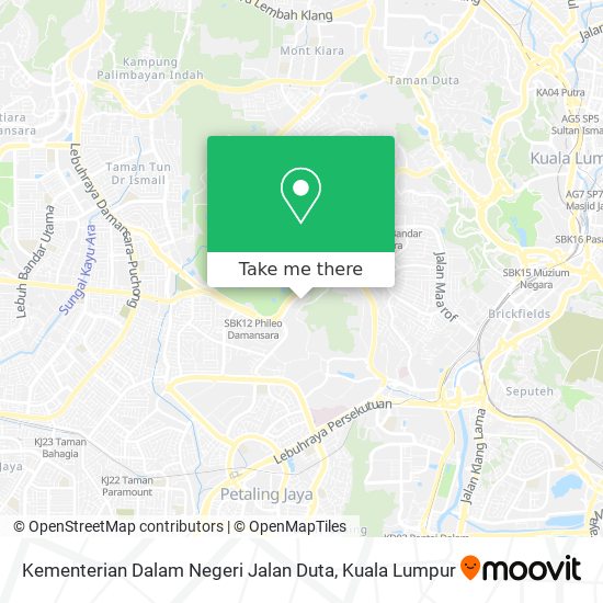Peta Kementerian Dalam Negeri Jalan Duta